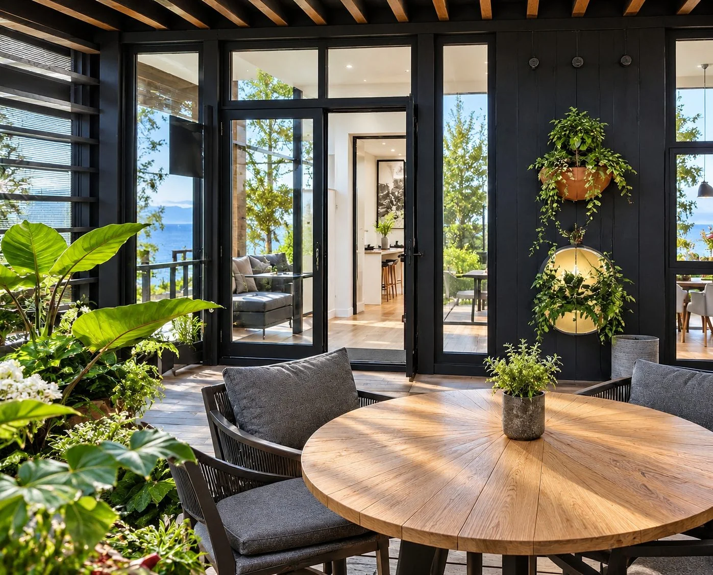 AIIA Level, maison modulaire de 48 m² : coin repas, rendu 3D