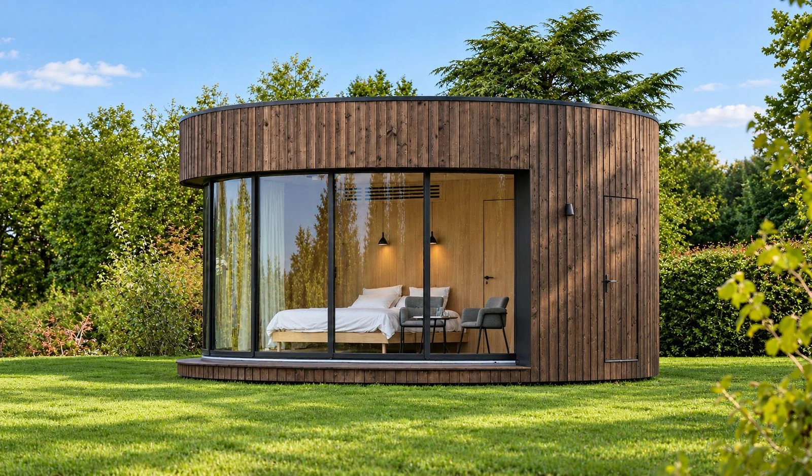 AIIA Pod, tiny house de 28 m² : tiny house circulaire en bardage bois