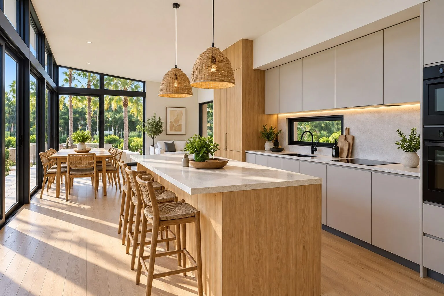 AIIA Scope, maison modulaire de 99 m² : cuisine, rendu 3D