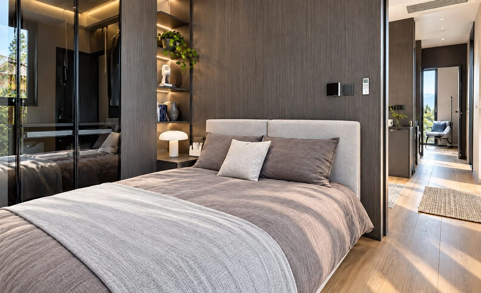 AIIA Vista, 46 m² modular home: bedroom, 3D render